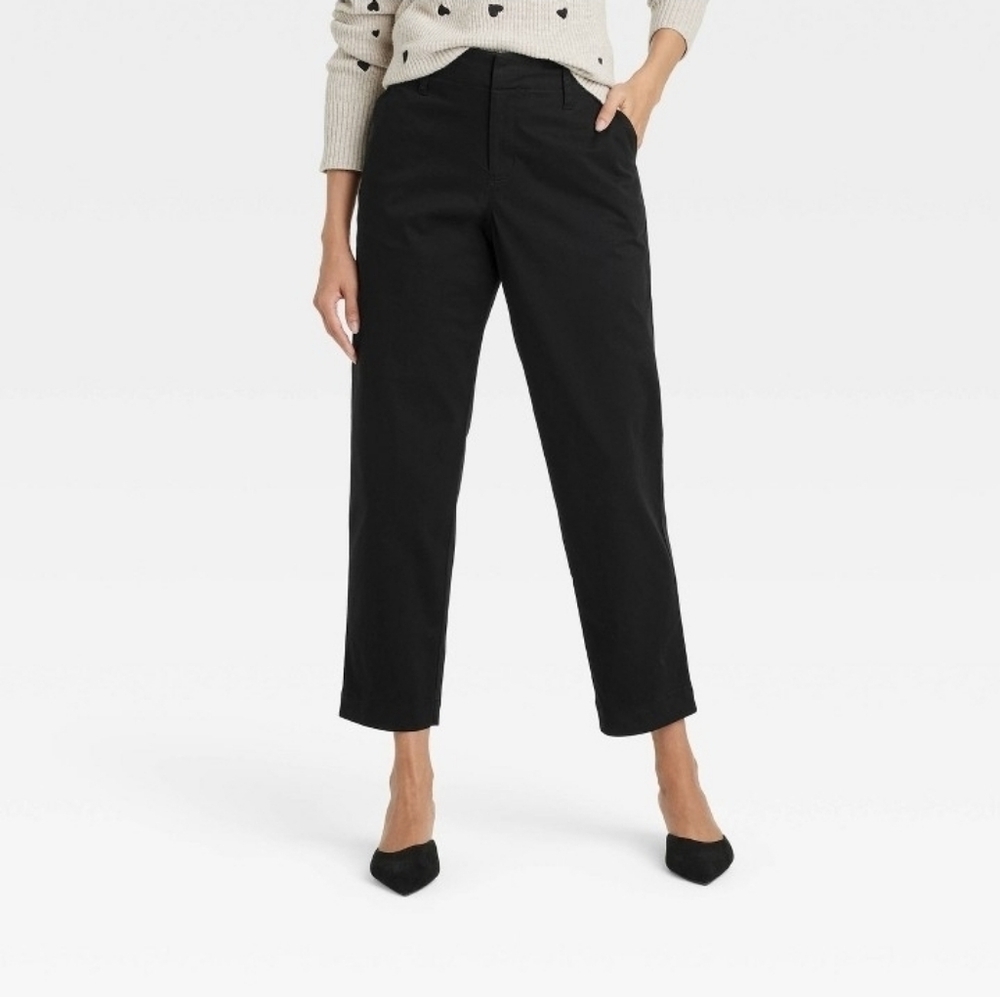 a new day Black Cropped Straight-Leg Pants